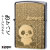 zippo ライター ブラッシュクロームパンダゴールドプレート貼り画像