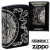 zippo(ジッポーライター)キングクレスト 王の紋章 マットブラック/シルバー 三面連続エッチング画像2