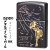 ZIPPO/人気の「WINDY」デザイン ブラック メタル貼り マットシリーズ オイルライター M-GIRLWIND-BK画像