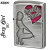 zippo(ジッポーライター)SEXY GIRL セクシーガール　銀いぶし　SG-KB画像