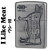 zippo(ジッポーライター)アイ ライク ミート ウシ ニッケル NI画像