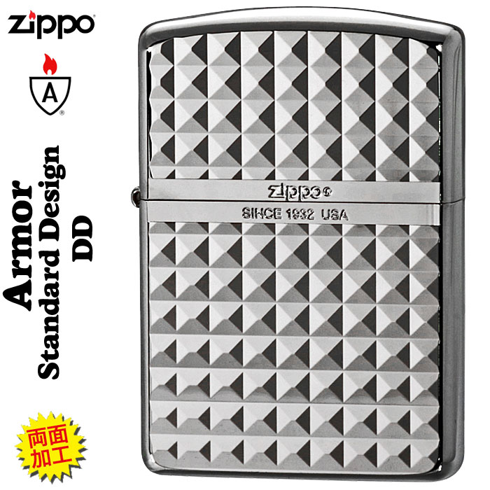 zippo(ジッポーライター)アーマースタンダードデザイン銀ミラー(D)画像