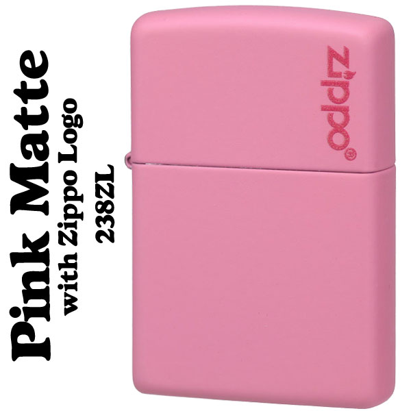 【ZIPPO】ピンクカラーマットジッポー　ZIPPOロゴ入り画像