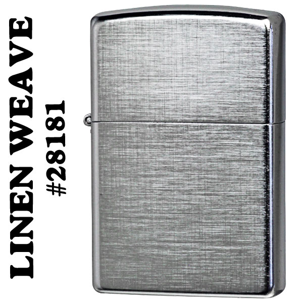 ZIPPO(ジッポー) Linen Weave リネンンウィーブ パターン（両面）ブラッシュクローム28181 画像