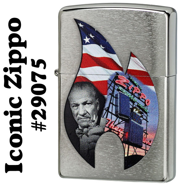 zippo(ジッポーライター) Iconic Zippo images #29075 Brushed Chrome画像