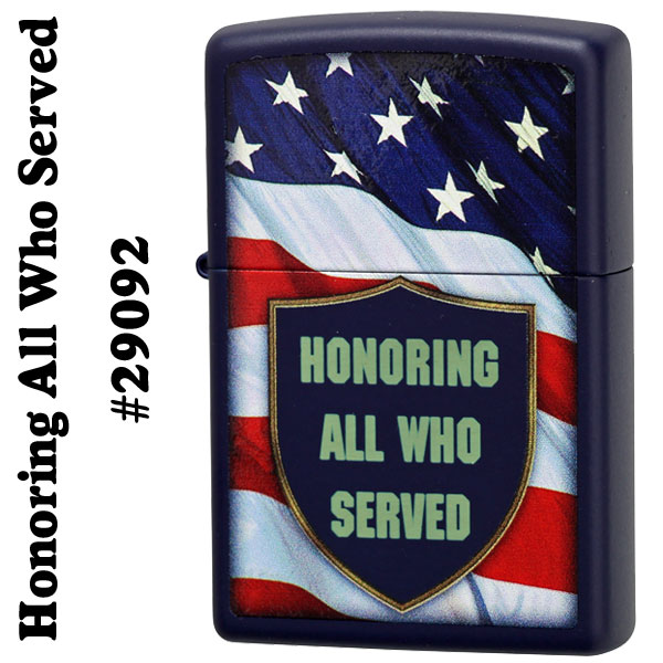 zippo(ジッポーライター)Honoring All Who Served #29092 Navy Matte画像