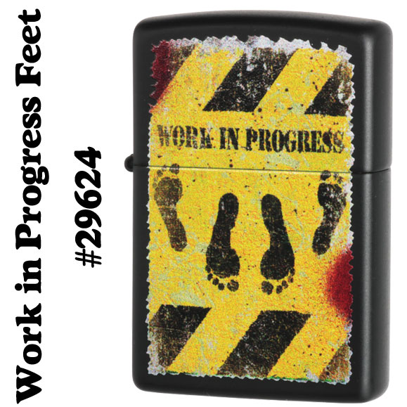 zippo (ジッポーライター) Work in Progress Feet #29624 Black Matte画像