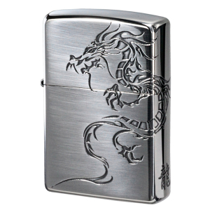 クリスマス　ZIPPO トライバルドラゴン干支 ジッポーライター銀イブシ 2SI-DR2 送料無料【ネコポス可】