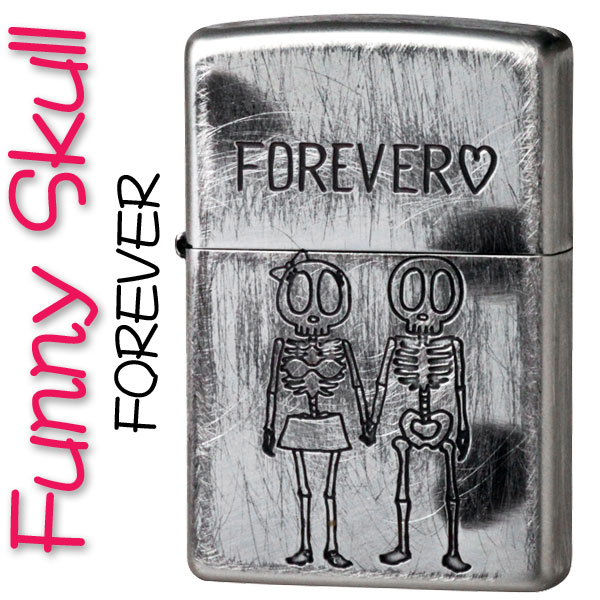 zippo(ジッポーライター)ファニースカル FOREVER ユーズド加工 画像