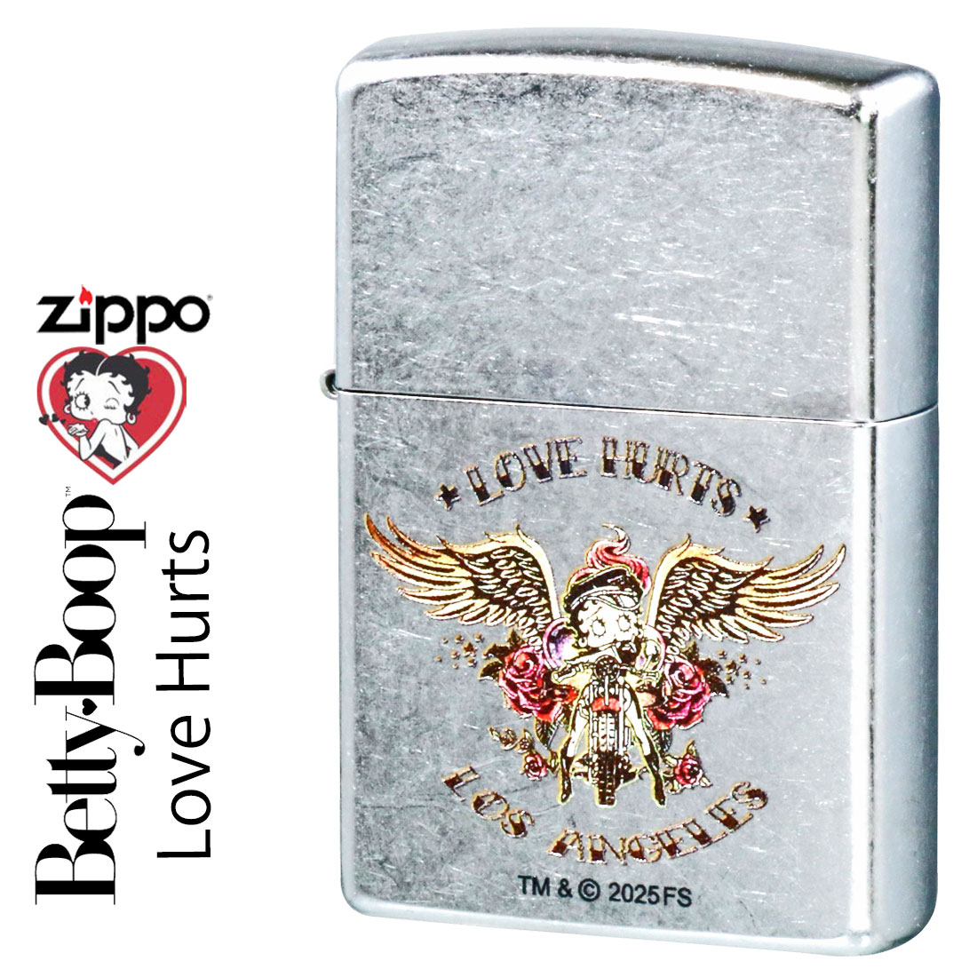 ZIPPO/ベティー ブープ LOVE HURTS ベティーちゃん ストリートクローム エッチング BB-LOVE 画像