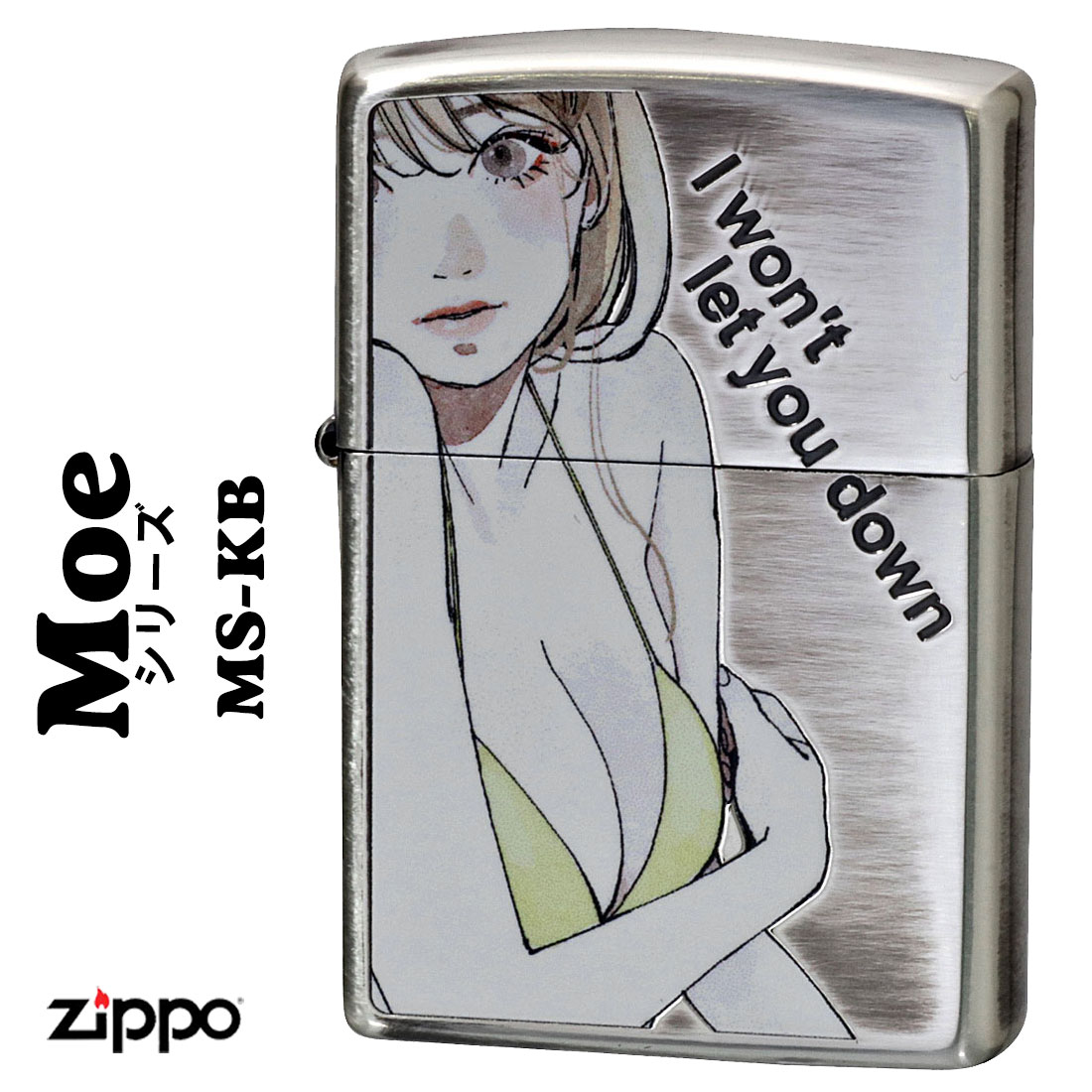 zippo(ジッポーライター)萌え MOE 銀イブシ エッチング クリヤーコート MS-KB画像