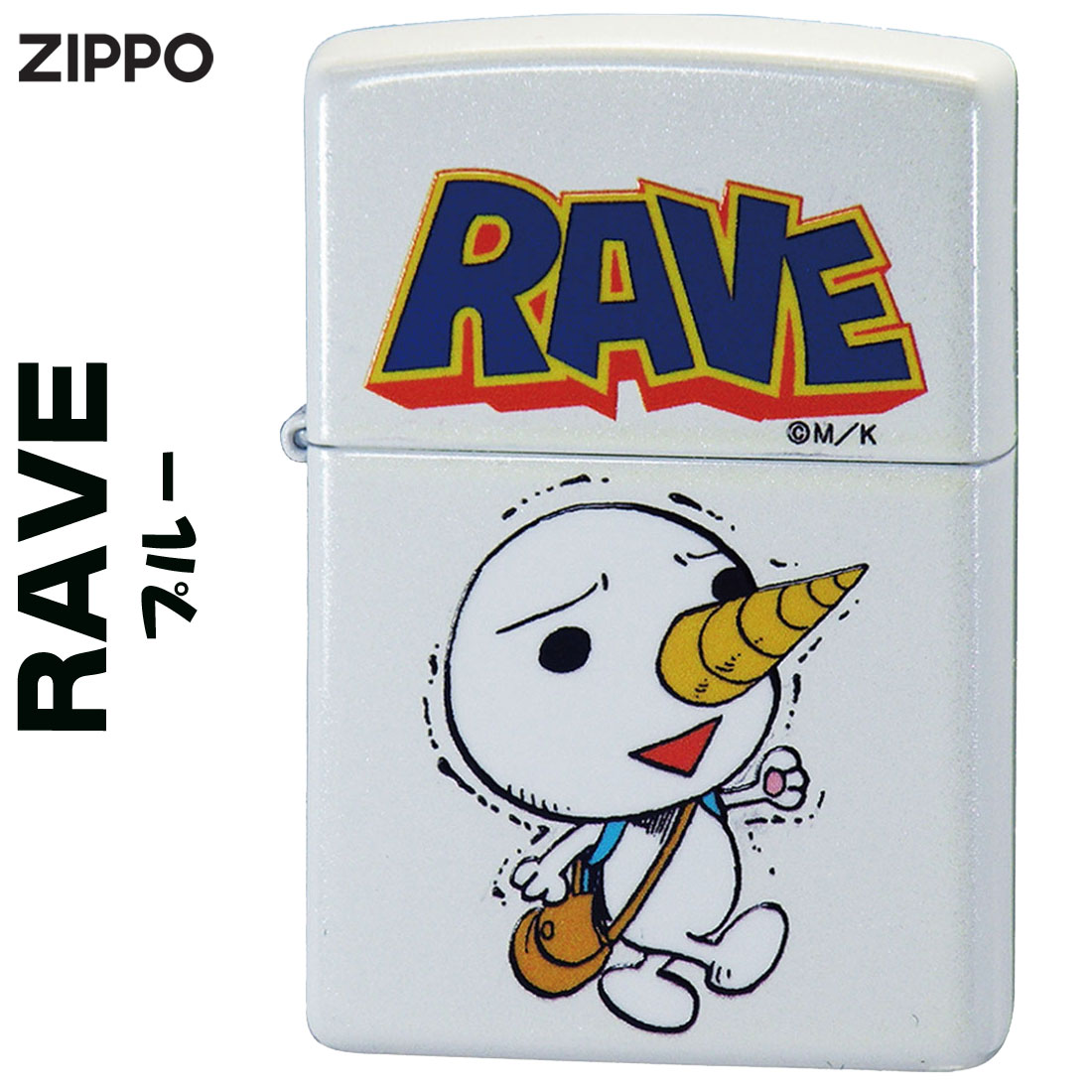 ZIPPO/ RAVE (レイヴ)プルー Hiro Mashima ホワイトパール塗装・インクJET フルカラー画像