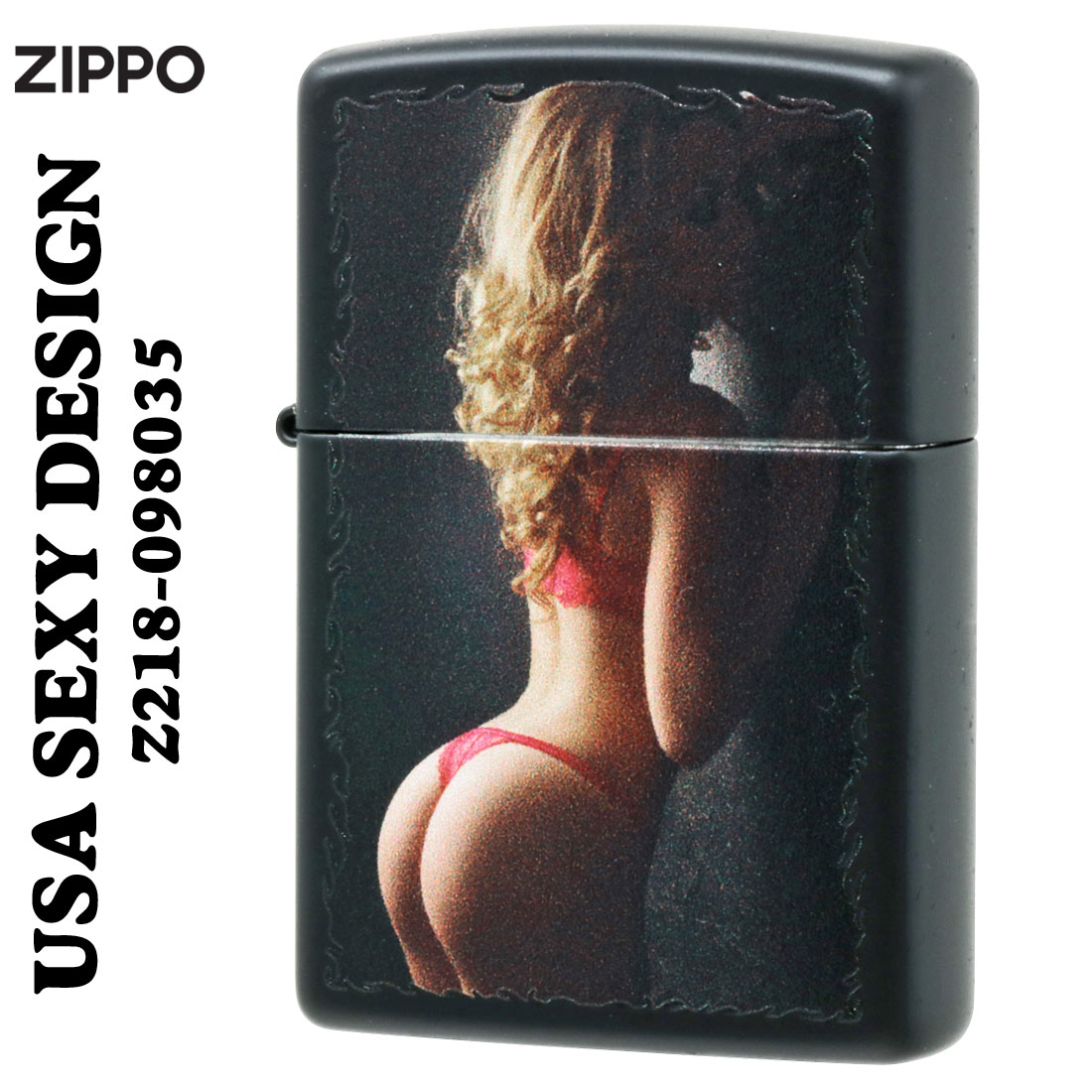 zippo(ジッポーライター)SEXY ZIPPO　セクシーガール　Z218-098035　ブラックマット画像