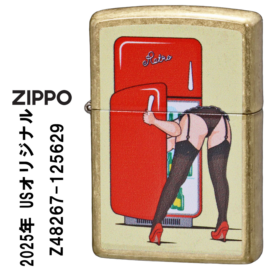 ZIPPO/USオリジナルZIPPO 2025 ピンナップガール柄 FRIDGE PINUP ストリートブラス プリント加工 Z48267-125629画像