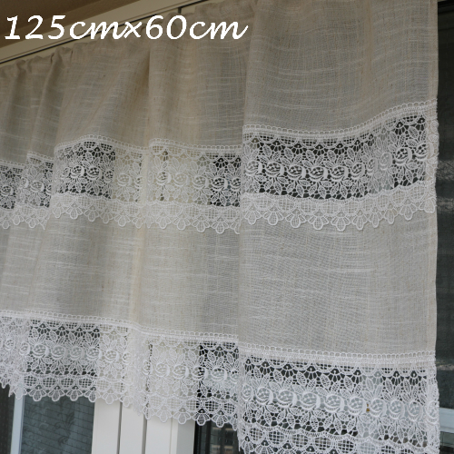 レースカフェカーテン 幅125cm 丈60cm