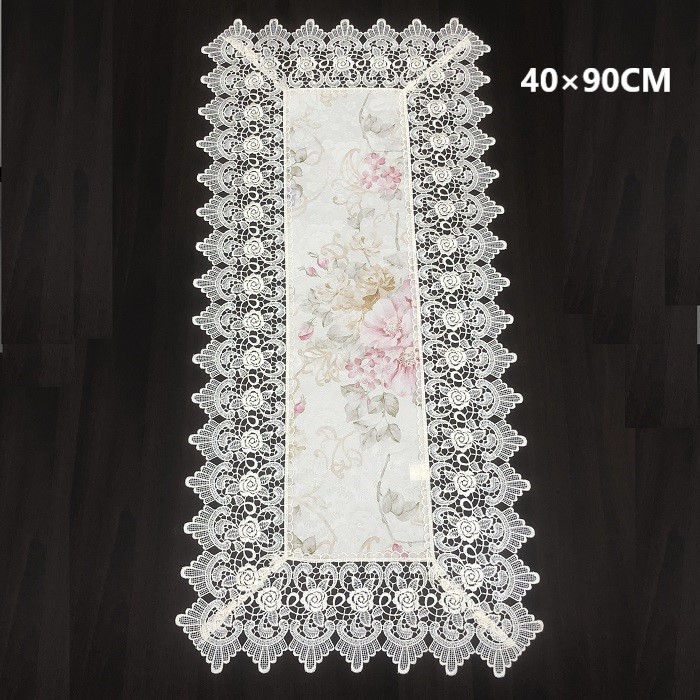レースジャガード織りテーブルセンター 40cm×90cm