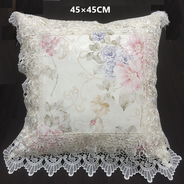 レースジャガード織りクッションカバー 45cm×45cm