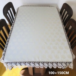 レースジャガード織りテーブルクロス 100cm×150cm