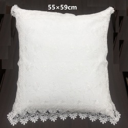 レース刺繍座布団カバー 55cm×59cm