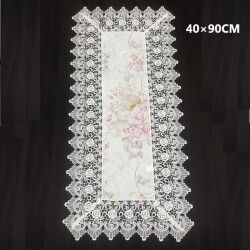レースジャガード織りテーブルセンター 40cm×90cm